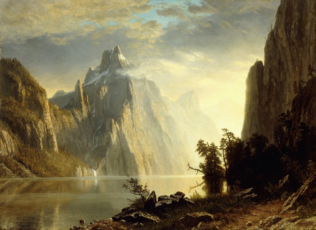 Jezero v Sierra Nevada, 1867 od Albert Bierstadt