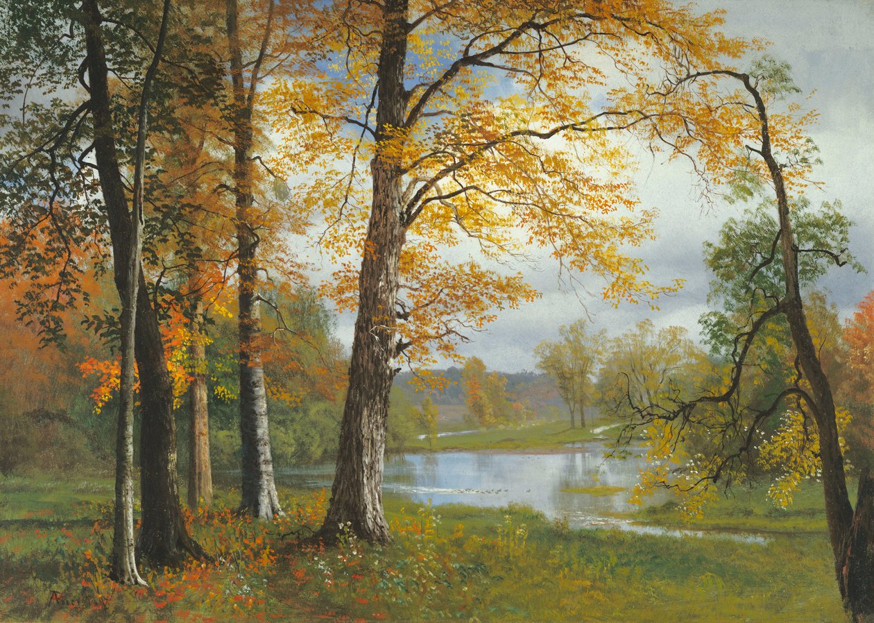 Tiché jezero od Albert Bierstadt