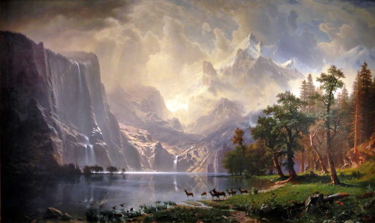 Mezi pohořím Sierra Nevada, Kalifornie od Albert Bierstadt