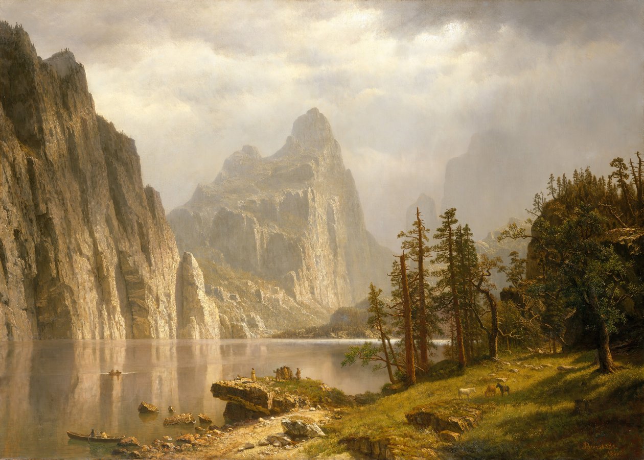 Merced River, Yosemitské údolí, 1866. od Albert Bierstadt