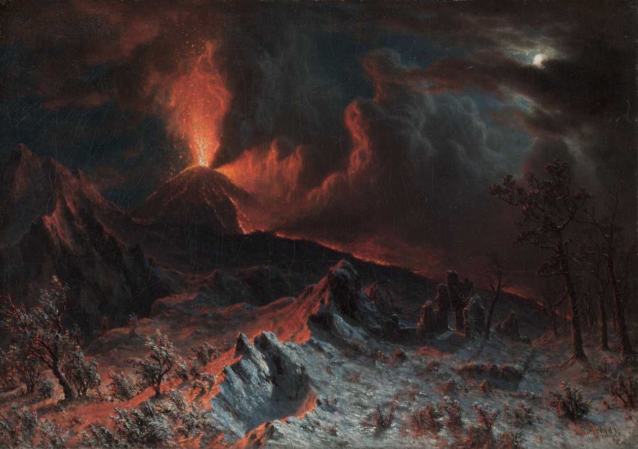 Vesuv o půlnoci, 1868. od Albert Bierstadt