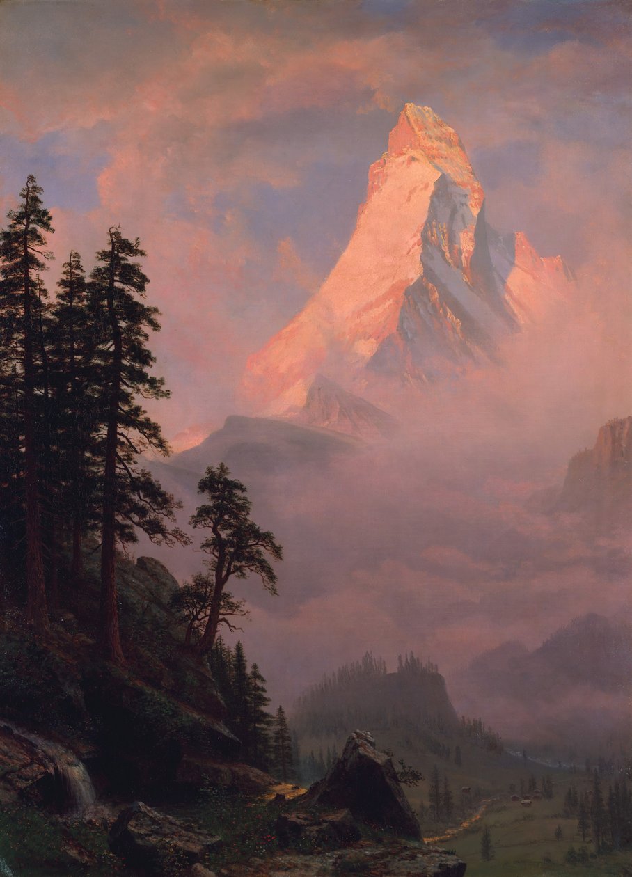 Východ slunce na Matterhornu po roce 1875. od Albert Bierstadt
