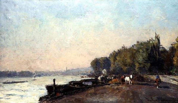Suresnes na podzim (olej na plátně) od Albert Charles Lebourg