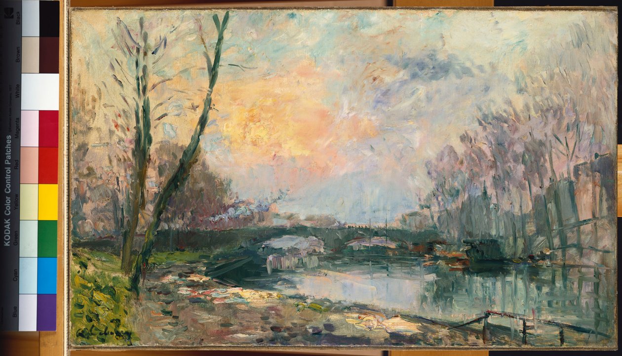 Pohled na Seinu, Paříž od Albert Charles Lebourg