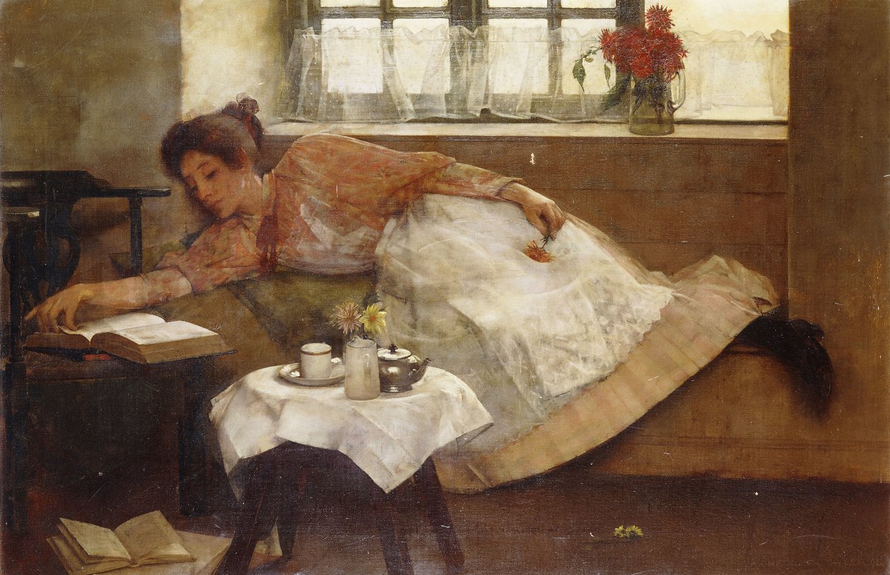 Odpočinek na čaj, 1892 od Albert Chevallier Tayler