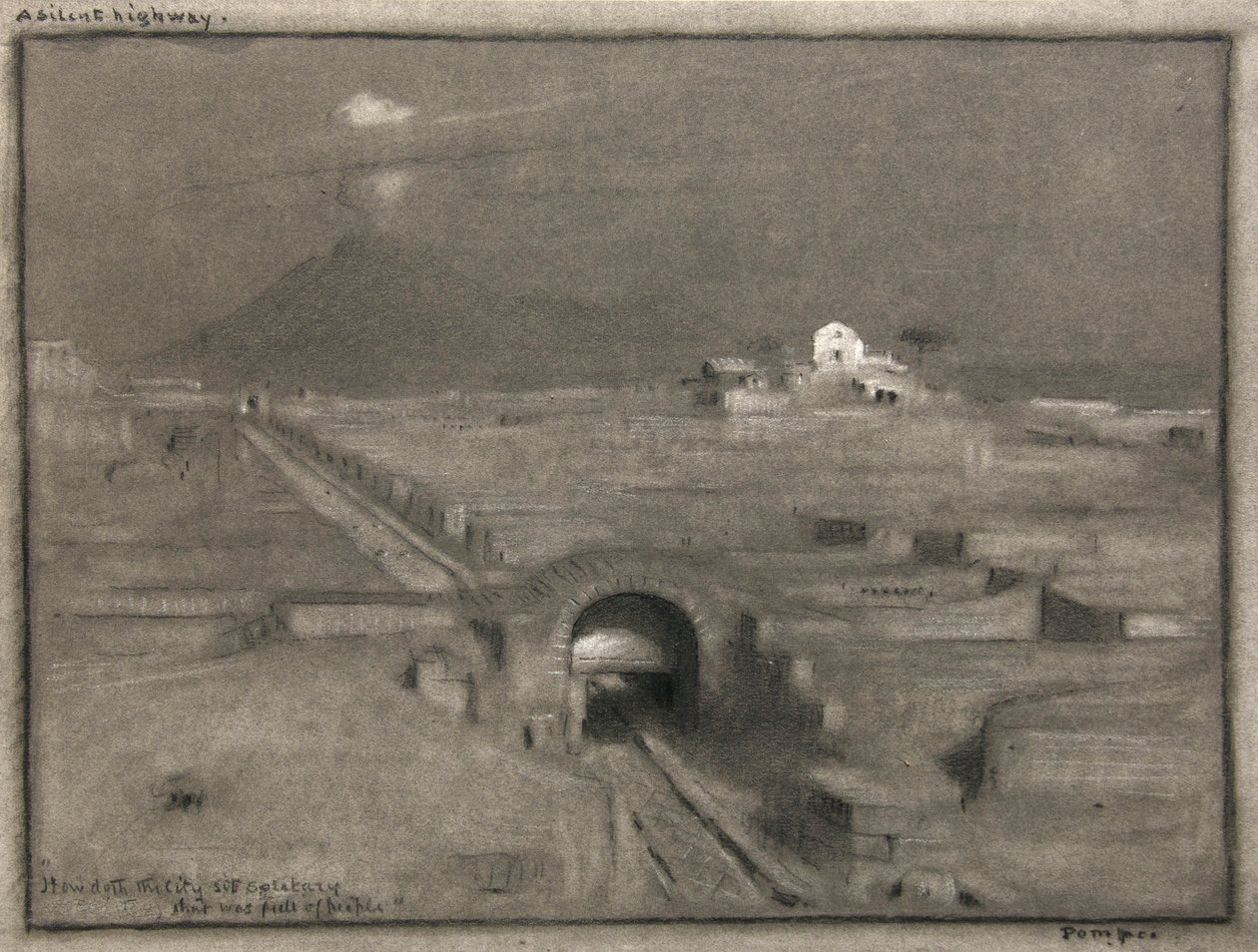 Tichá dálnice, Pompeje, asi 1904 (akvarel) od Albert Goodwin