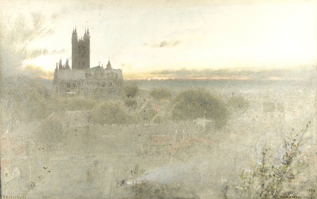 Úsvit v Canterbury od Albert Goodwin
