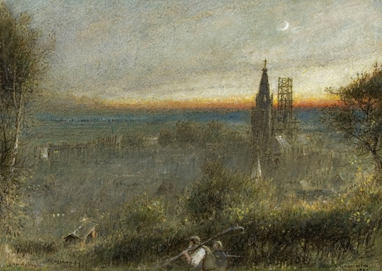 Caudebec, Normandie od Albert Goodwin