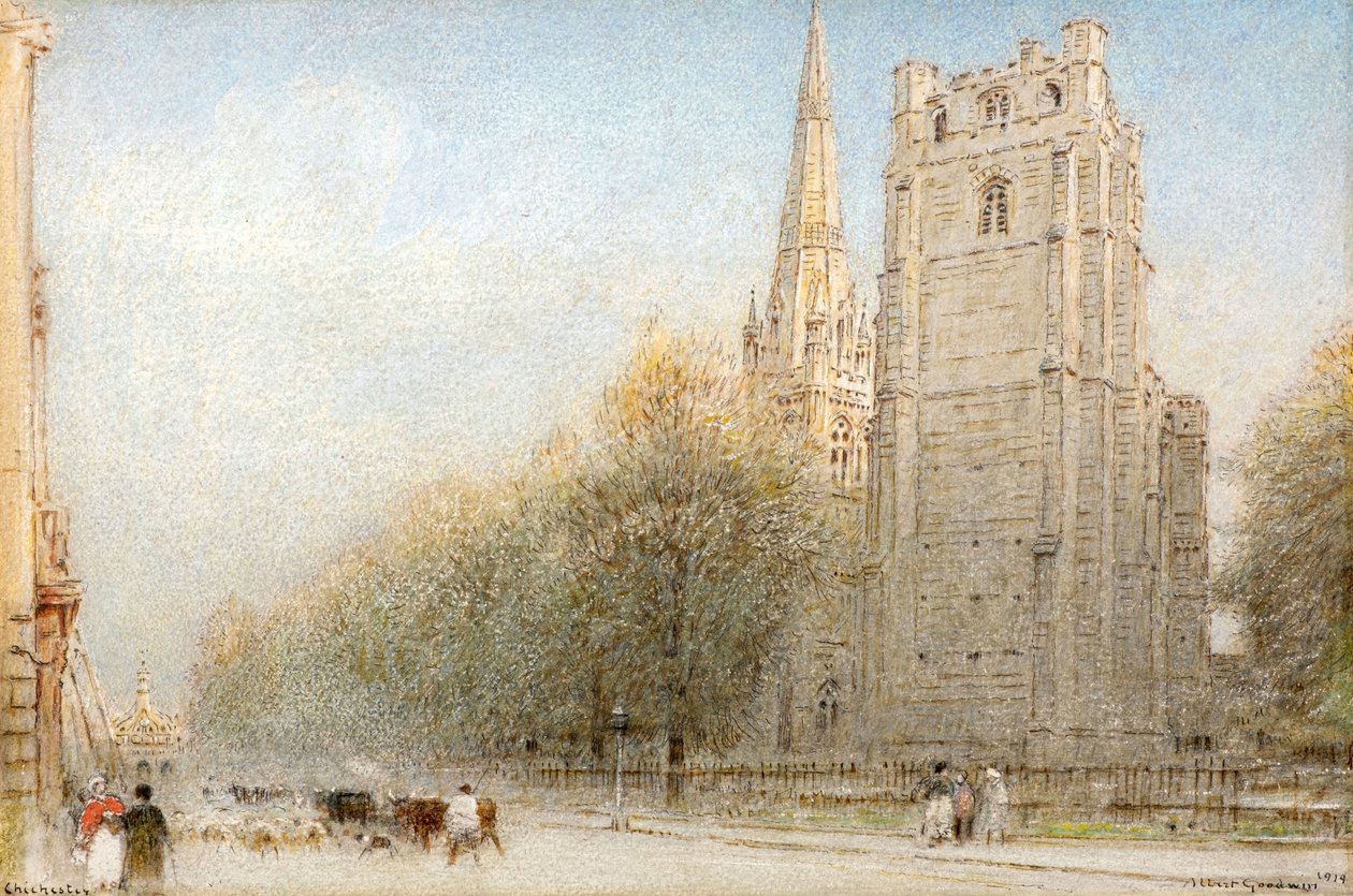 Chichesterská katedrála od Albert Goodwin