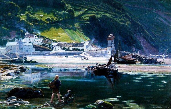 Countisbury Hill, Lynmouth od Albert Goodwin