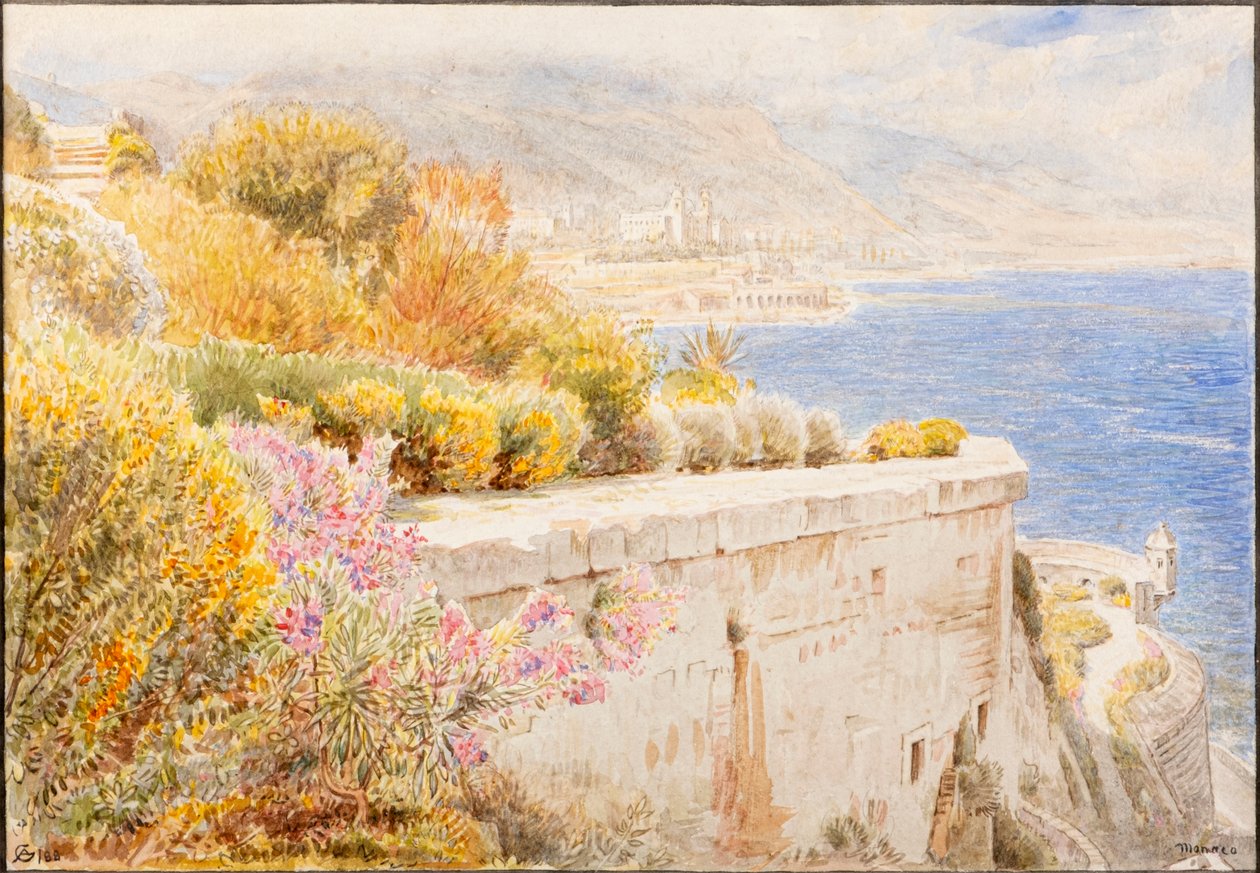 Monako (akvarel) od Albert Goodwin