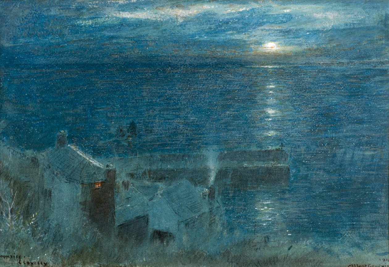 Východ měsíce Clovelly od Albert Goodwin