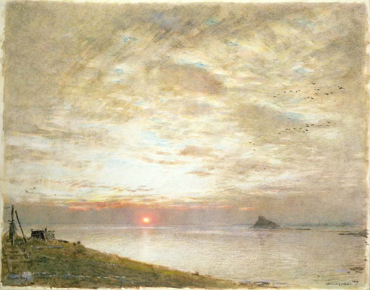 Mounts Bay, Cornwall od Albert Goodwin