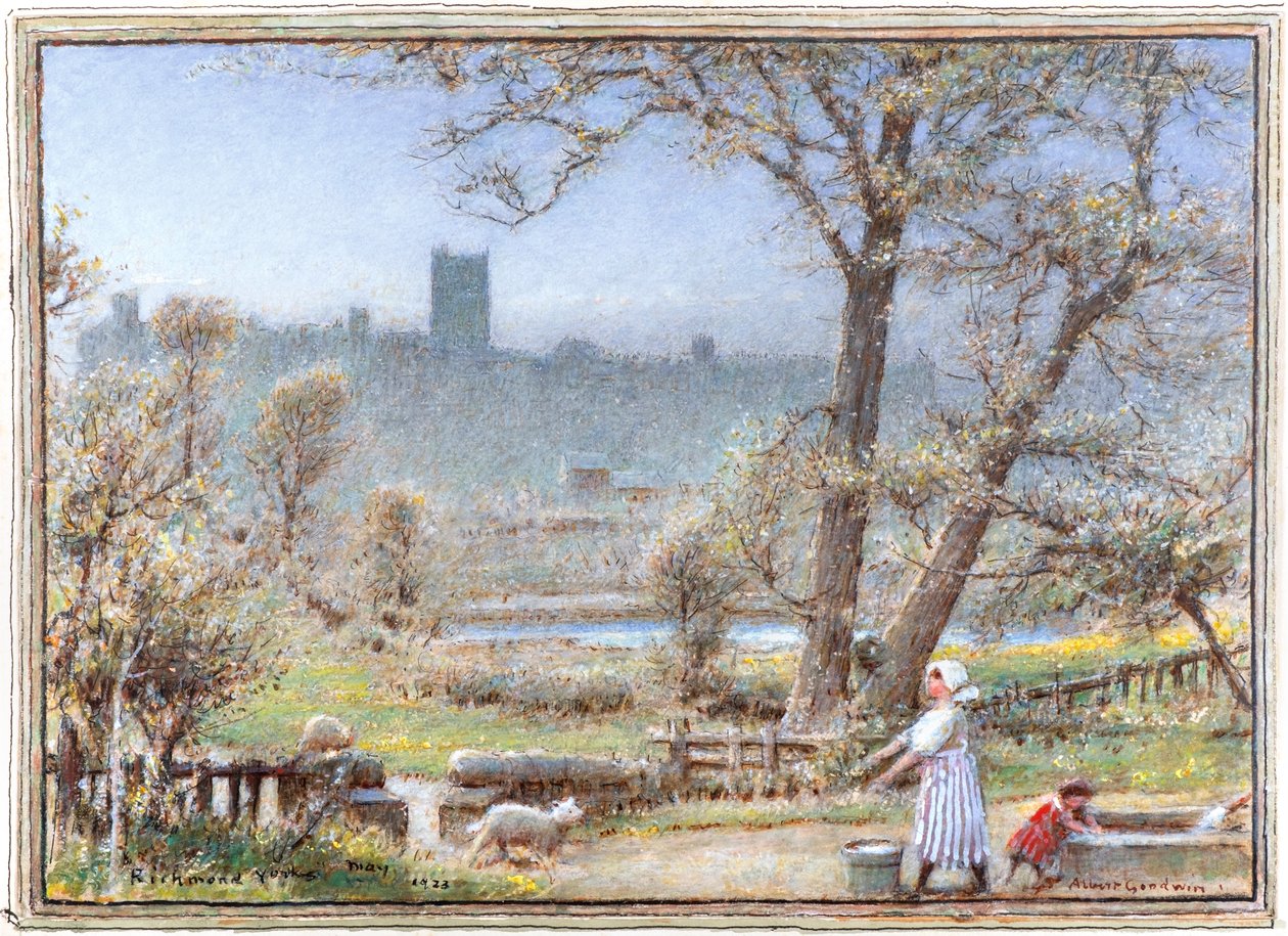 Richmond, Yorkshire od Albert Goodwin