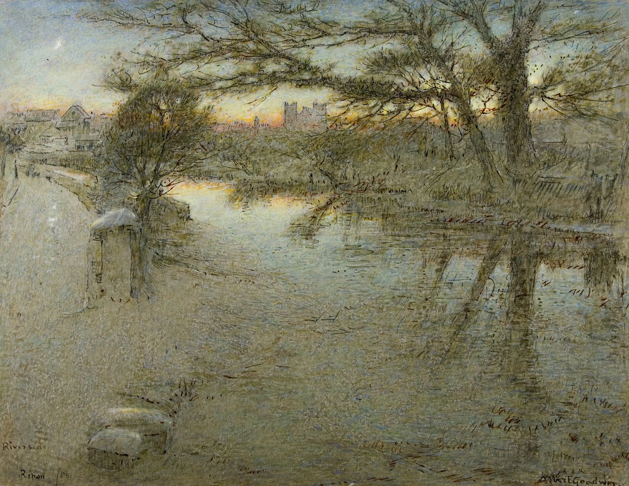 Riverside, Ripon od Albert Goodwin