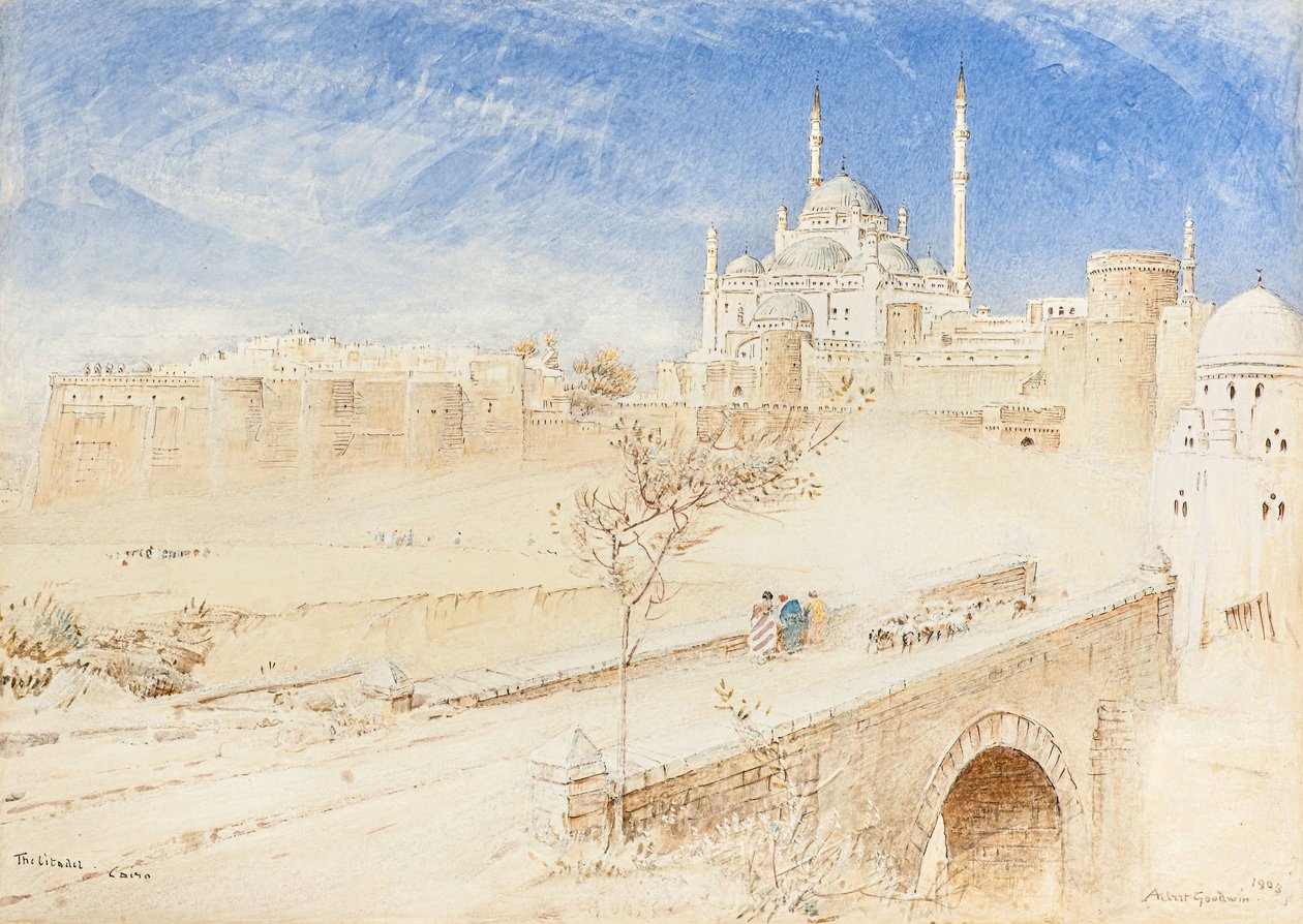 Citadela, Káhira od Albert Goodwin