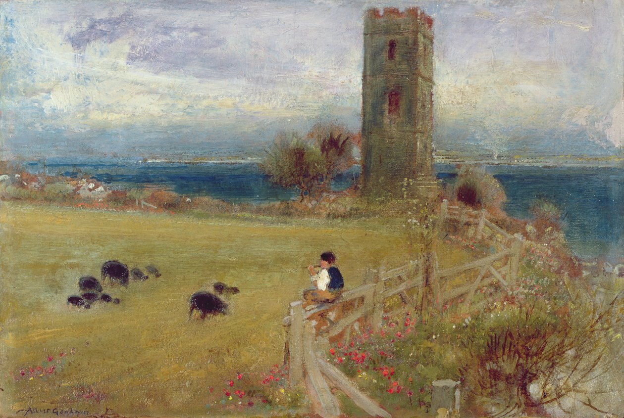 The Shepherd Boy, Sidestrand, Norfolk od Albert Goodwin