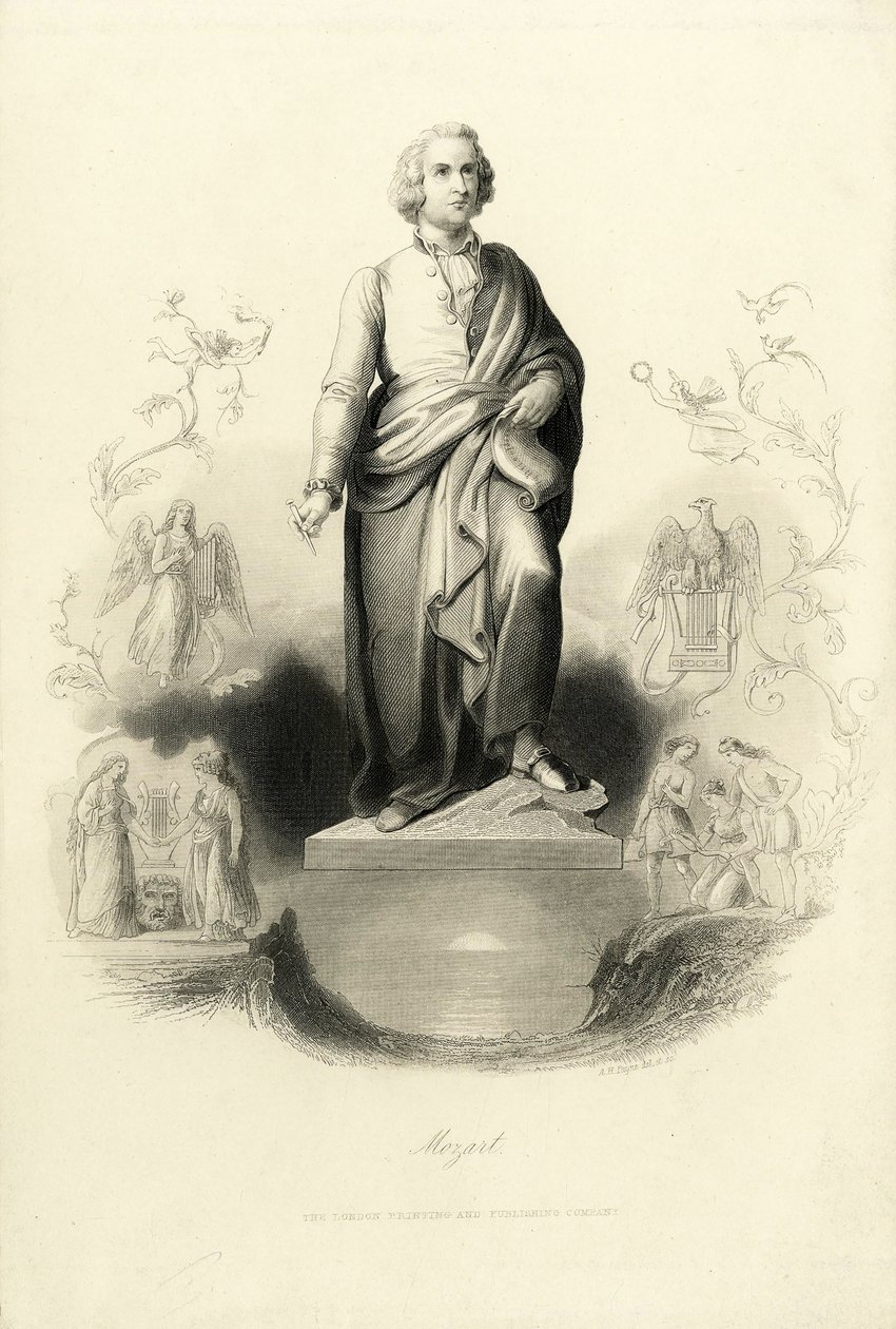 Mozartův pomník na Mozartplatz, 1842. od Albert Henry Payne