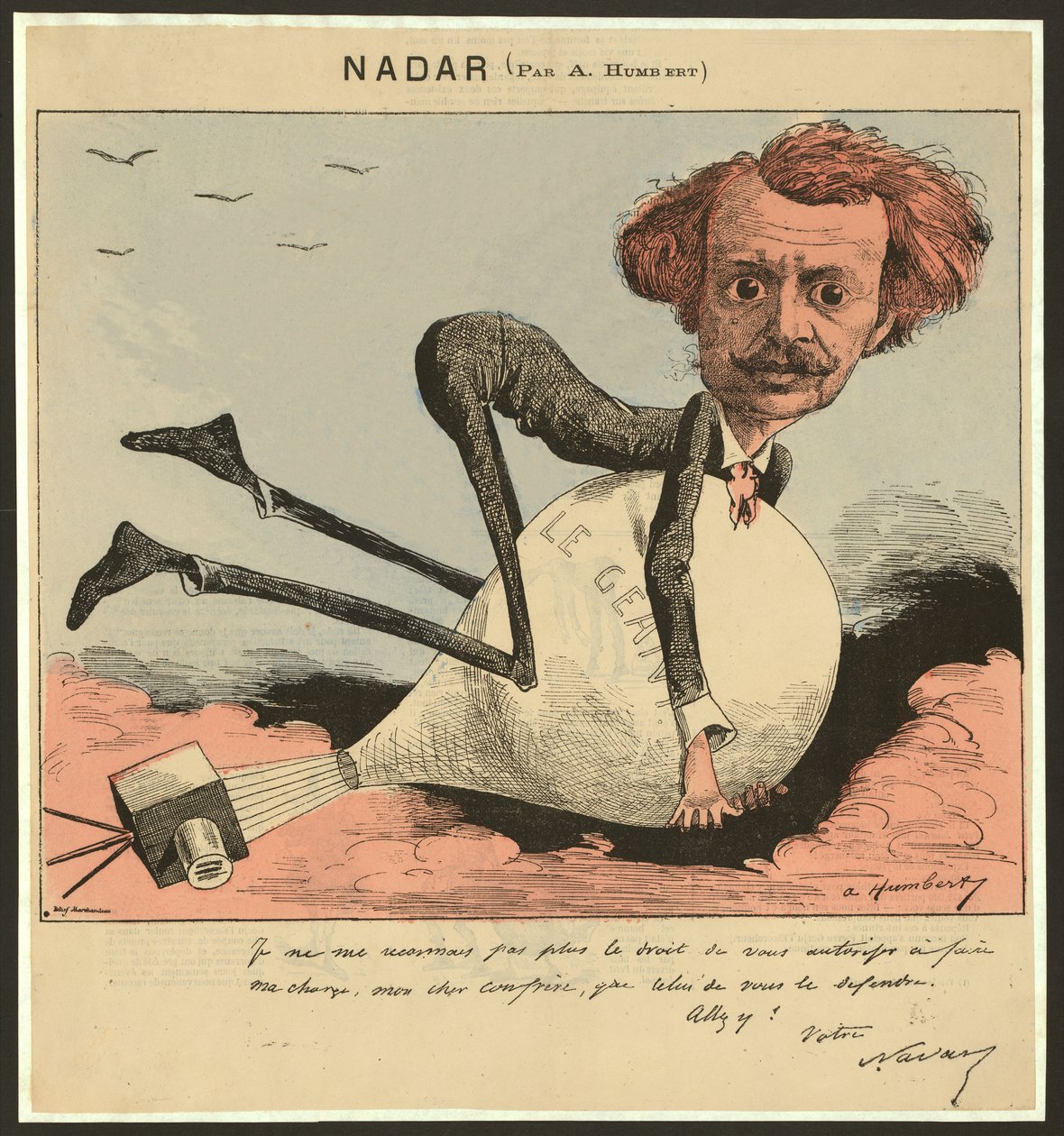 Nadar, hospoda. 1863 (barevné lito) od Albert Humbert