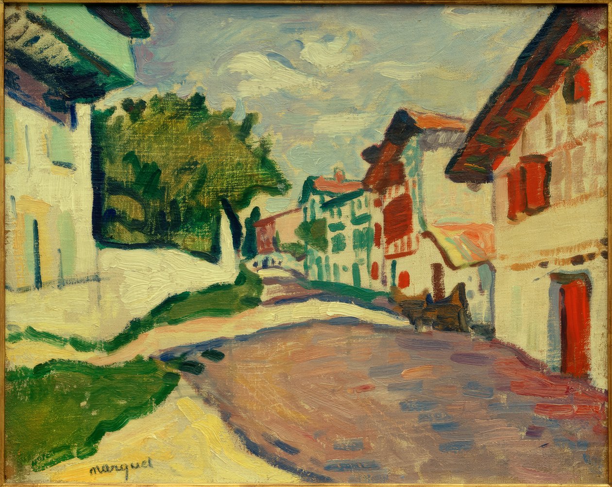 A.Marquet, Sunny Street v Ciboure od Albert Marquet