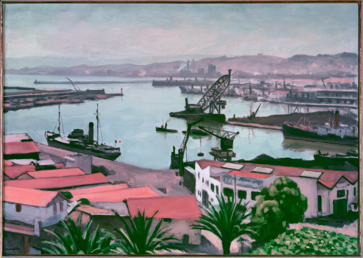 Alžír, červené střechy od Albert Marquet