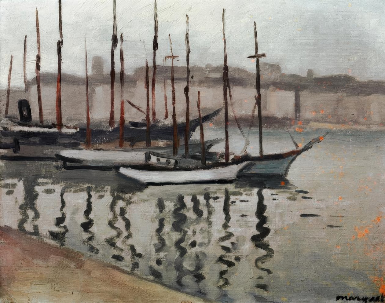 Marseille v zimě od Albert Marquet