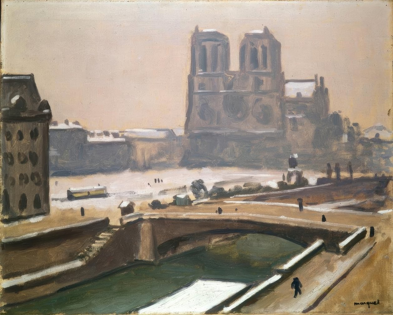 Notre-Dame ve sněhu od Albert Marquet