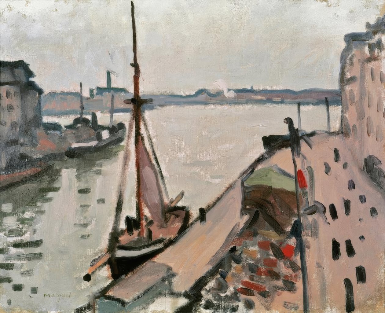 Nábřeží s rybářskými čluny od Albert Marquet