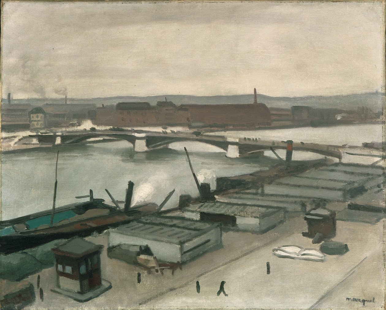 Nábřeží v Rouenu od Albert Marquet