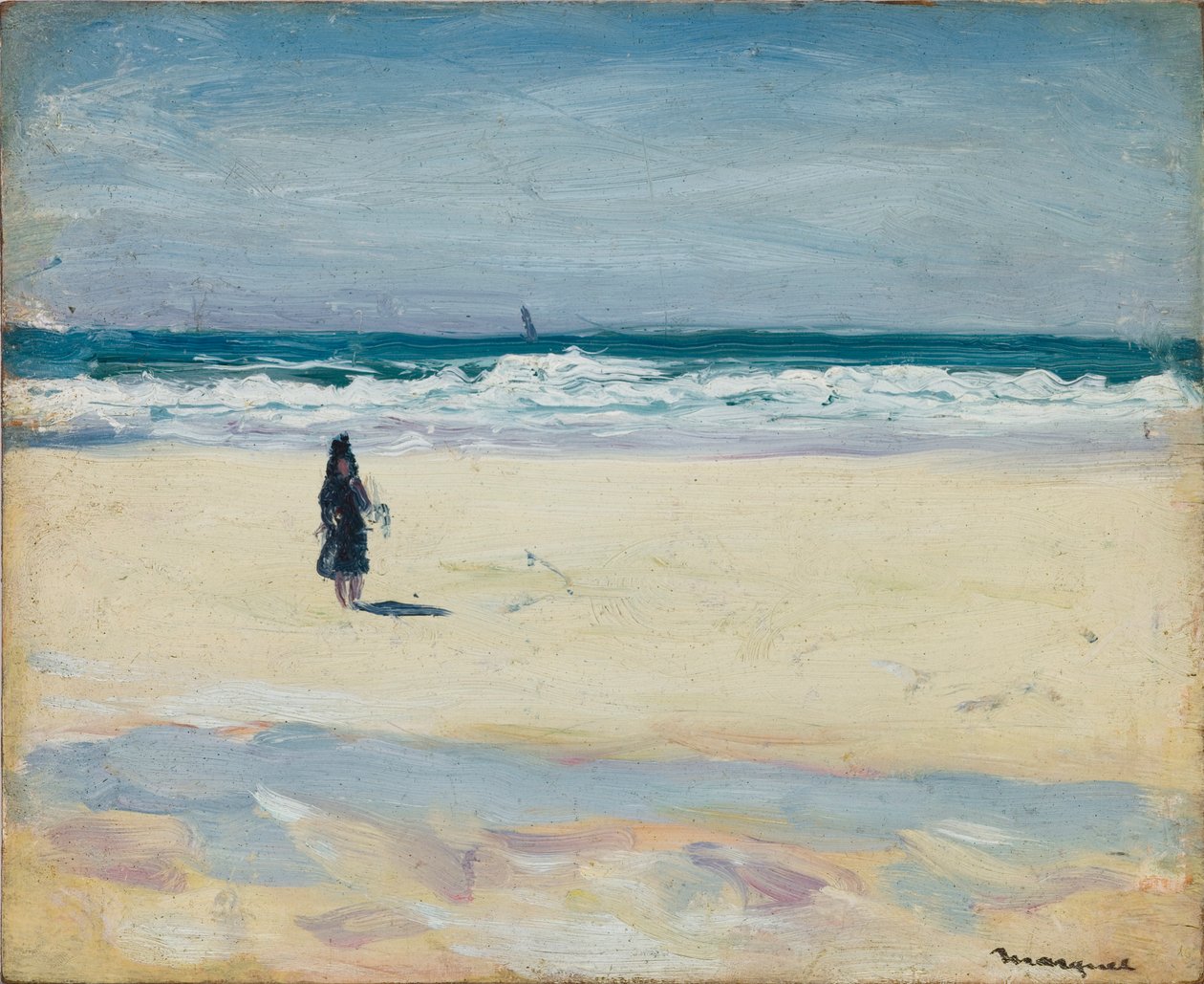 Mladá dívka na pláži od Albert Marquet
