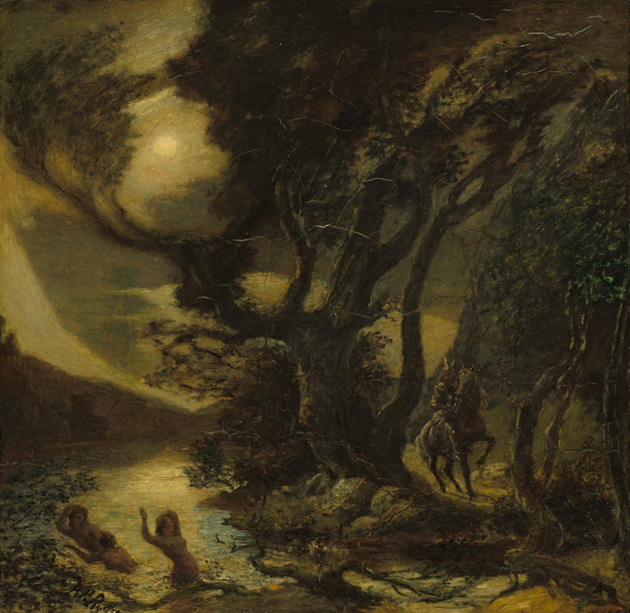 Siegfried a rýnské panny, 18881891. od Albert Pinkham Ryder