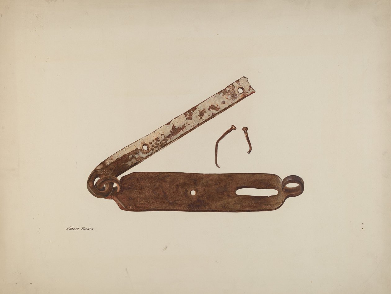 Hasp from Door of "Kennedy Farm" od Albert Rudin