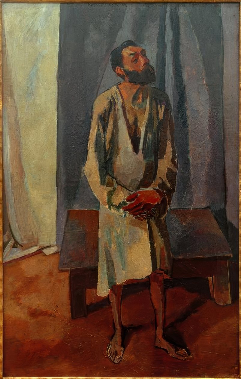 Muž v košili (model) od Albert Weisgerber
