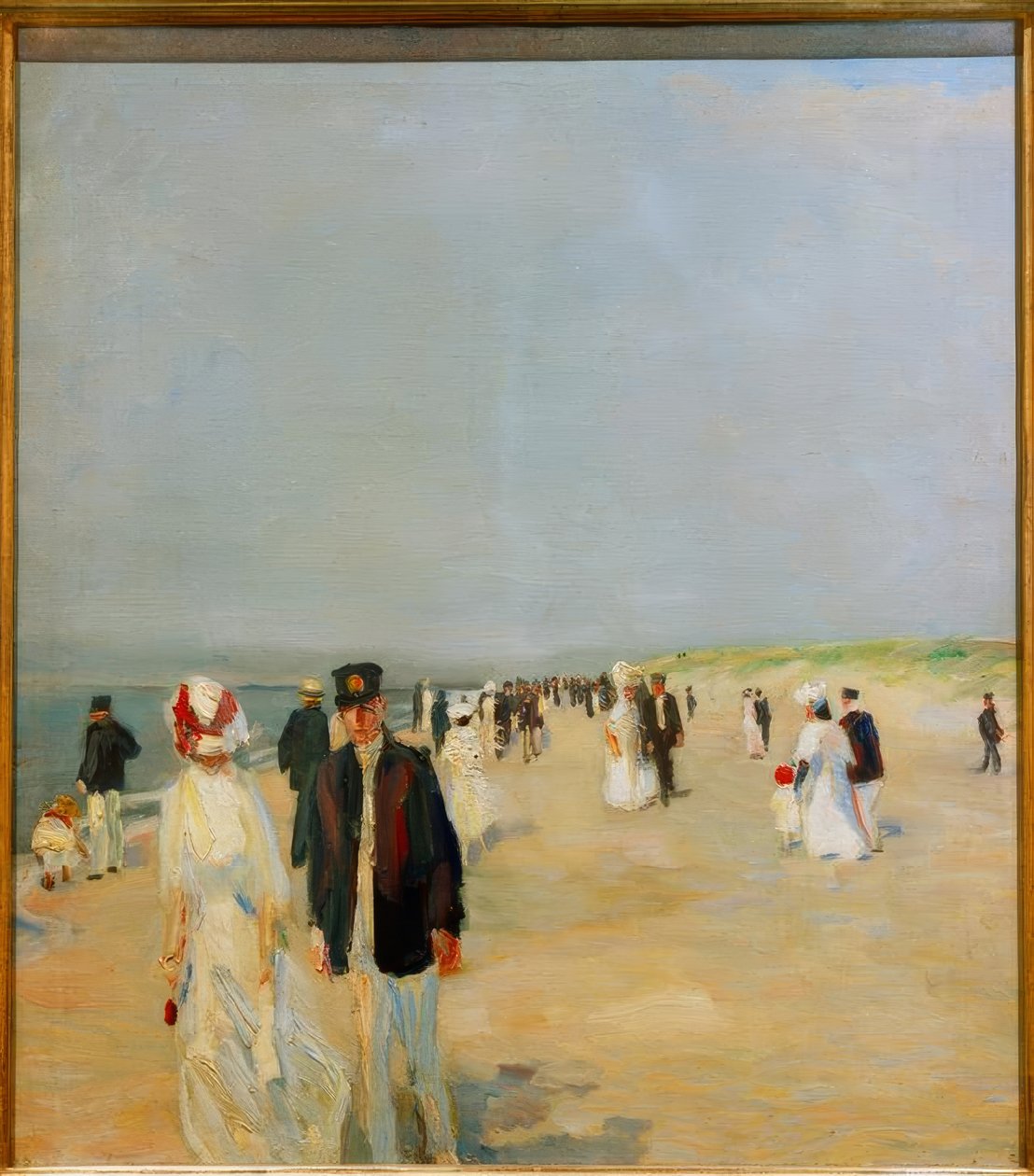 Pláž na Norderney od Albert Weisgerber