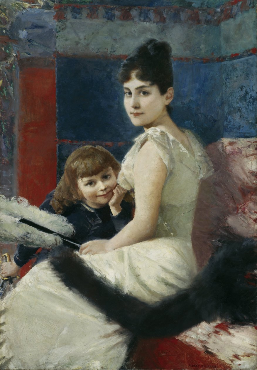 Irene von Keller se svým synem Balthasarem od Albert von Keller