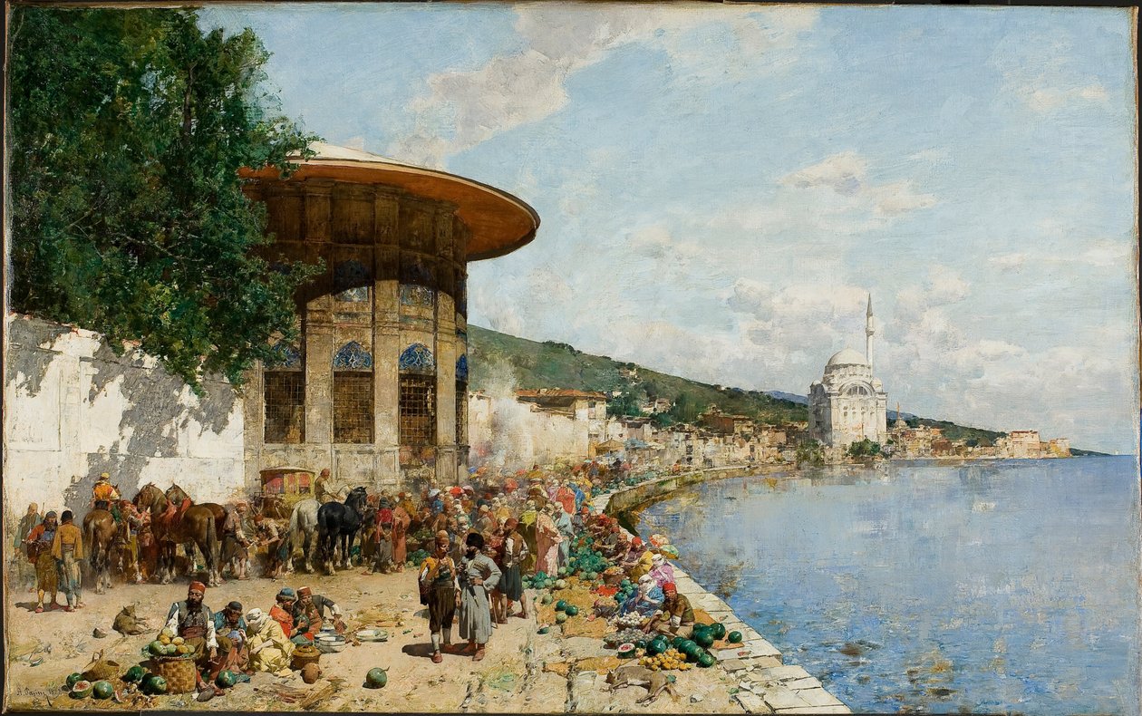 Trhový den v Konstantinopoli od Alberto Pasini