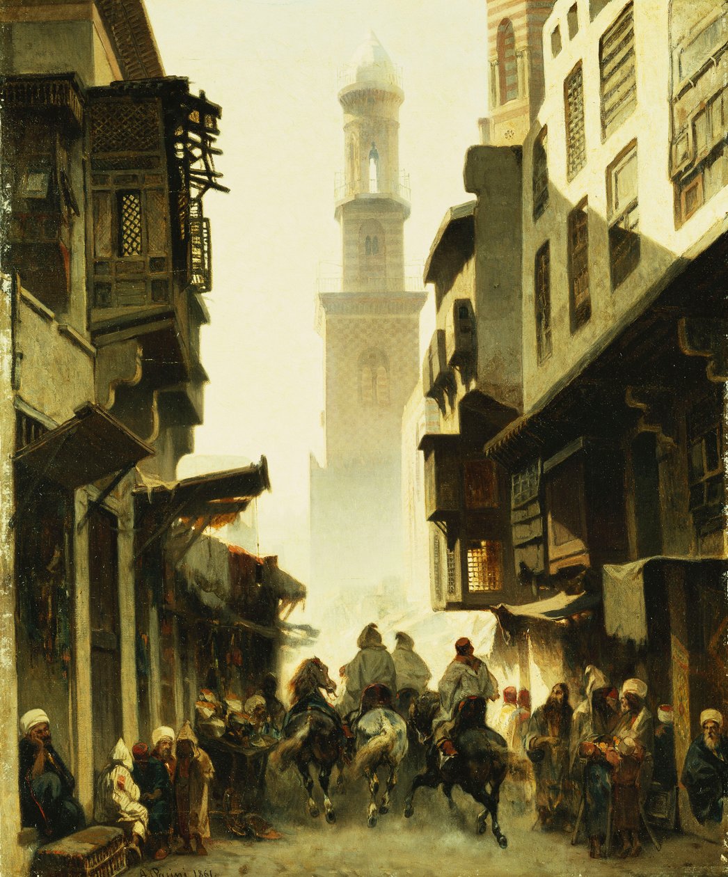 Pouliční scéna v Damašku, 1861 od Alberto Pasini