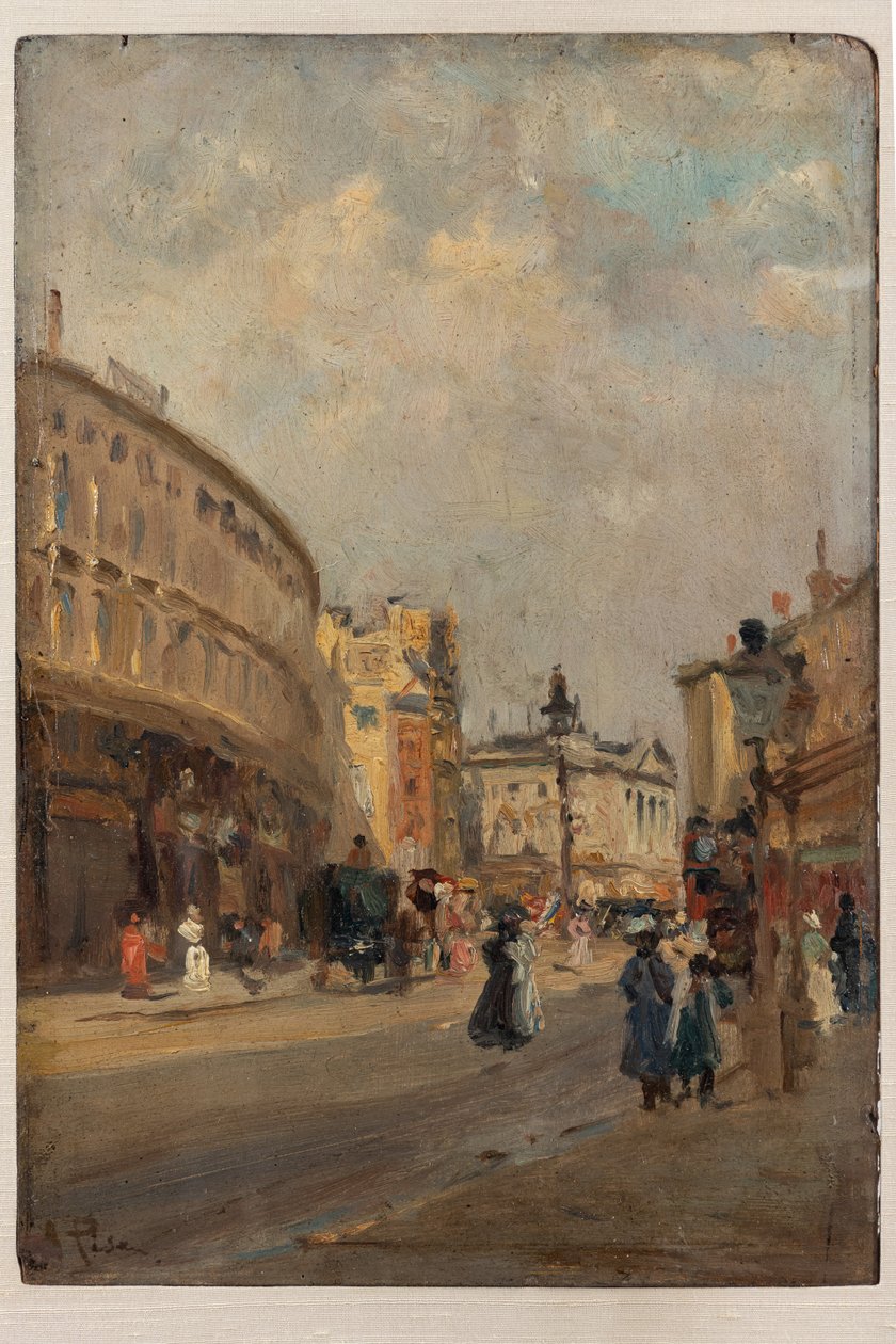 Regent Street (olej na desce) od Alberto Pisa