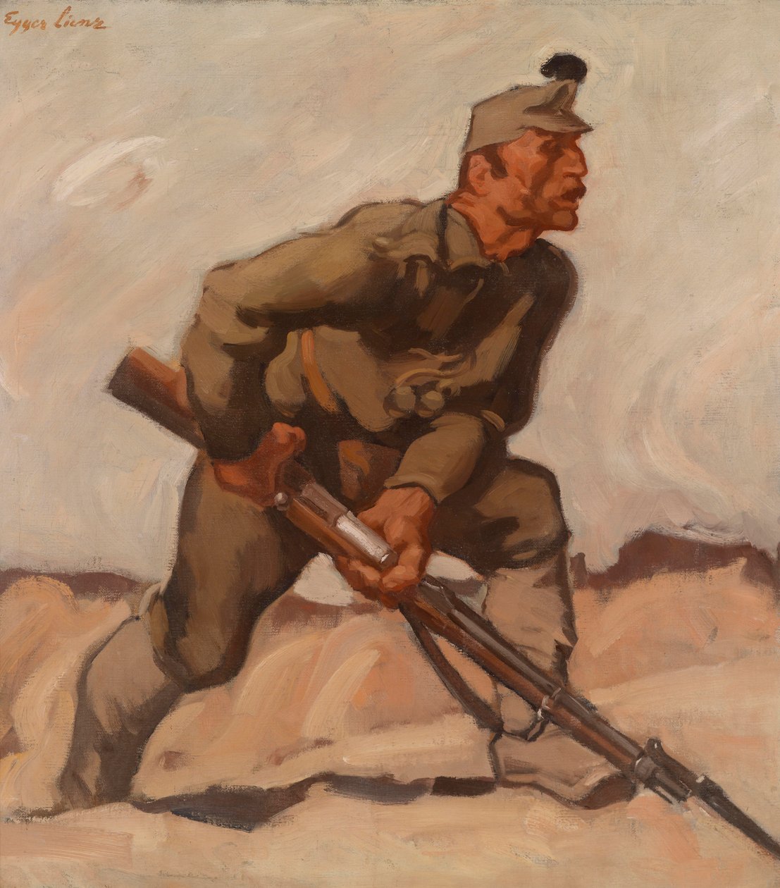Kaiserschütze (Dolomitenwacht) od Albin Egger Lienz