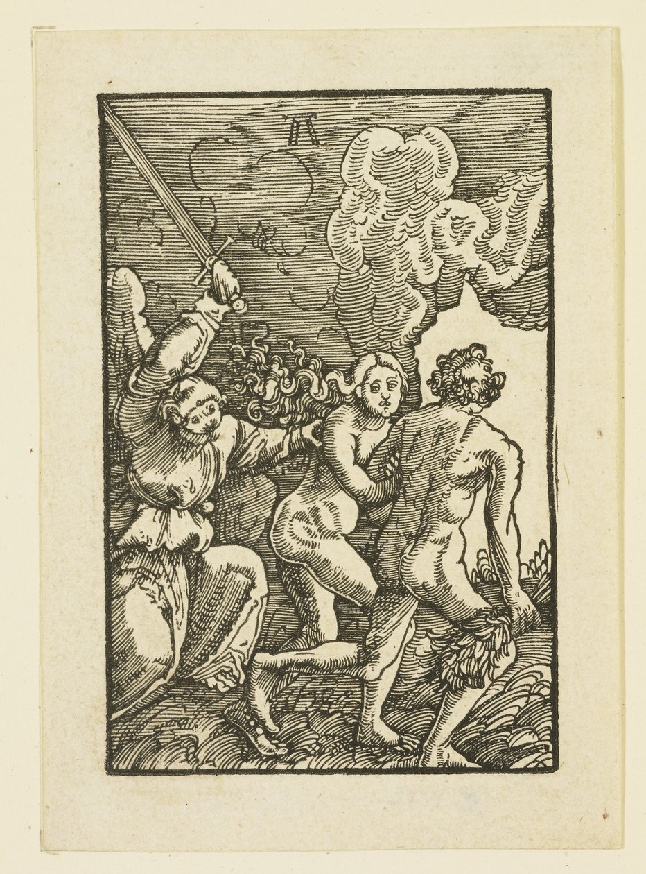 Adam a Eva vyhnáni z ráje od Albrecht Altdorfer