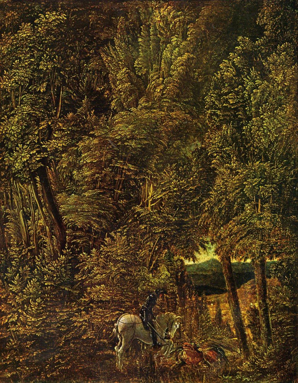 Krajina dřeva se svatým Jiřím bojujícím s drakem od Albrecht Altdorfer