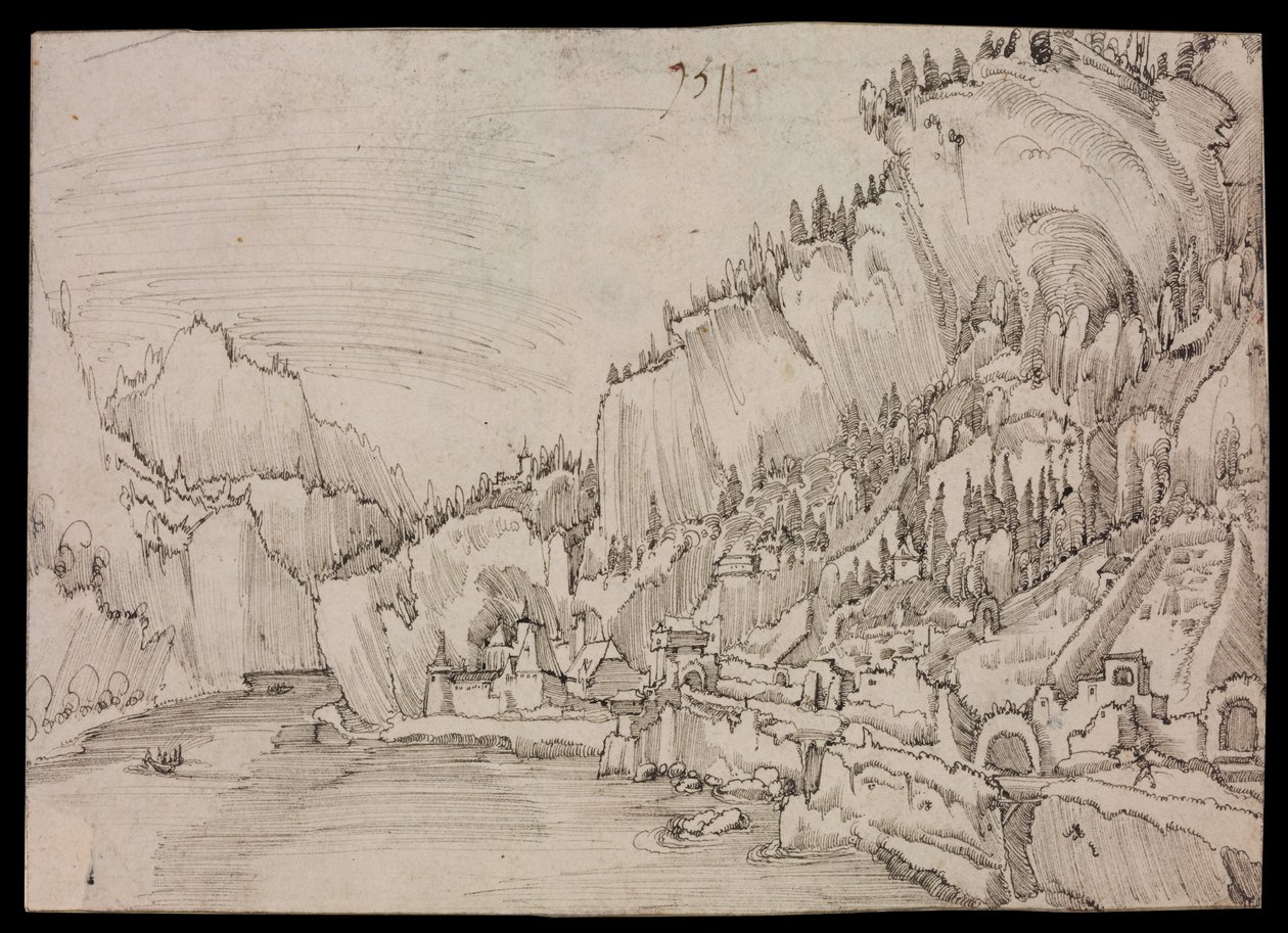 Sarmingstein na Dunaji od Albrecht Altdorfer