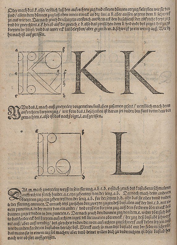Konstrukce písmen od Albrecht Dürer