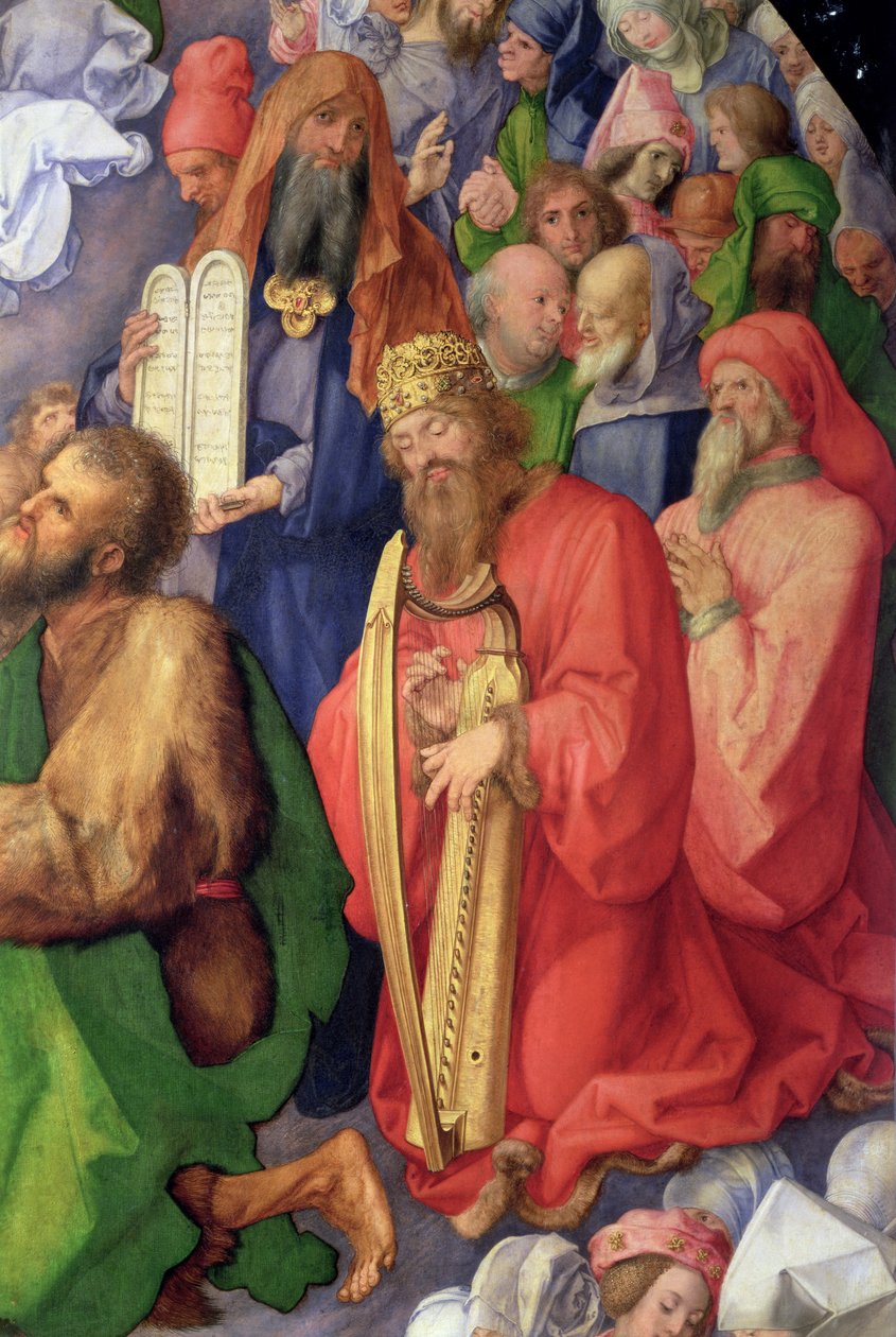 Landauerův oltář: Král David, 1511 (panel) (detail 68677) od Albrecht Dürer