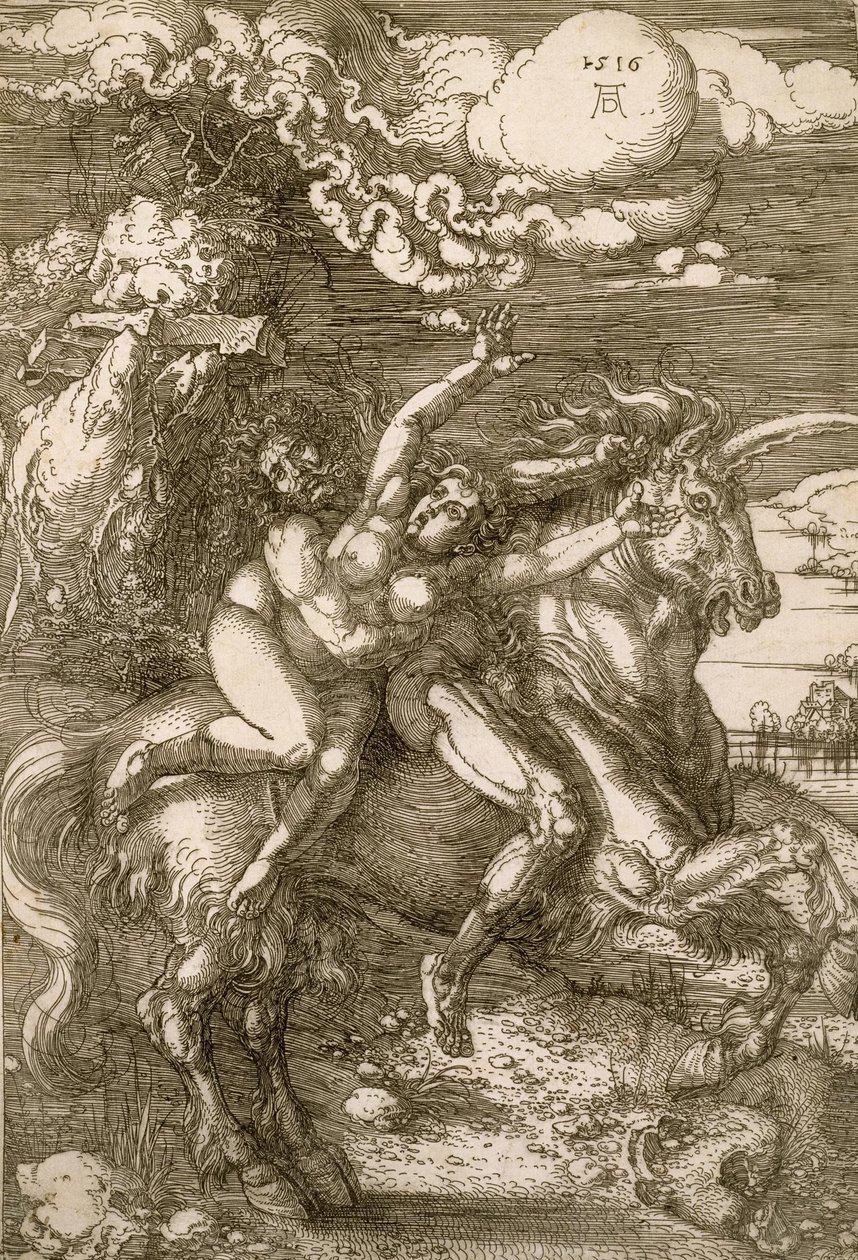 Znásilnění Proserpiny (Únos na jednorožce) od Albrecht Dürer