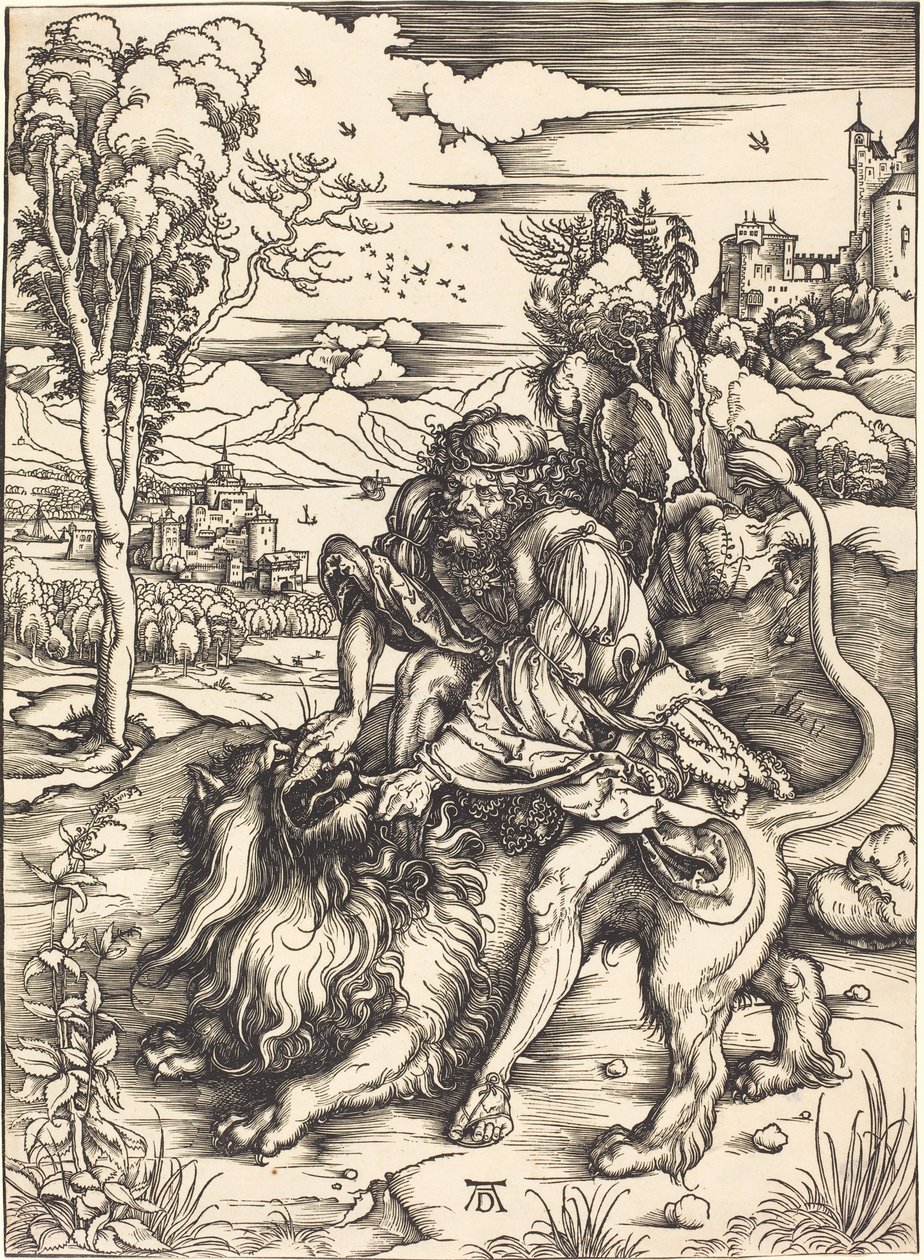 Samson Boj se lvem od Albrecht Dürer