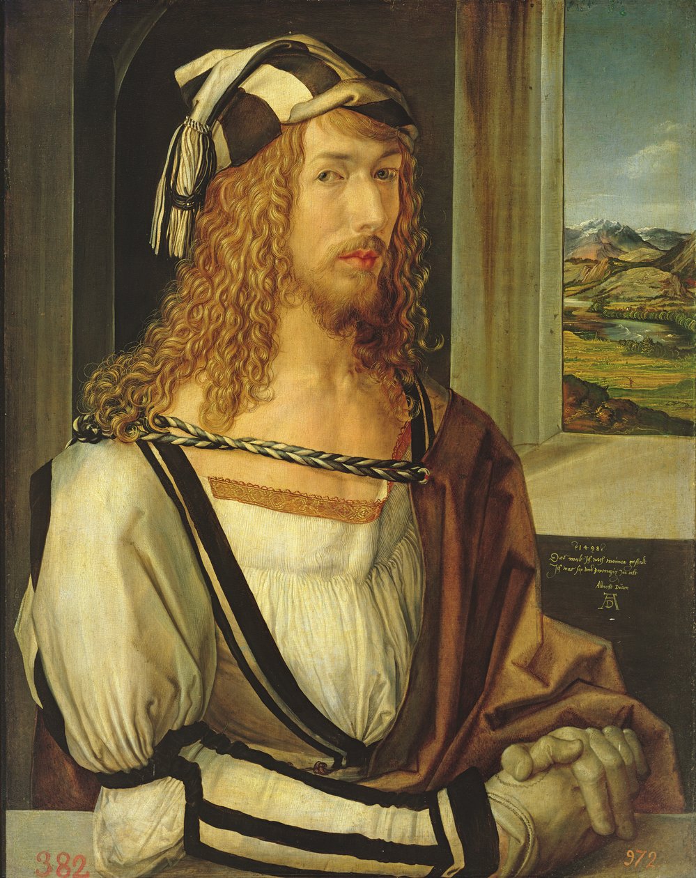 Autoportrét v rukavicích od Albrecht Dürer