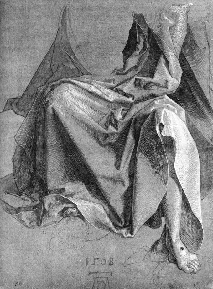Studium drapérie od Albrecht Dürer