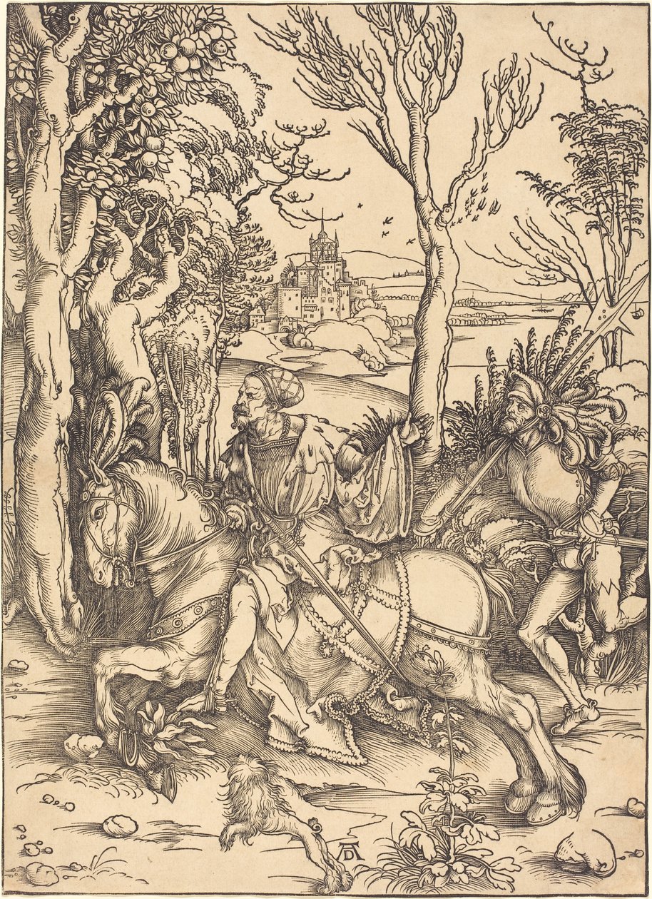 Rytíř na koni a Lansquenet od Albrecht Dürer