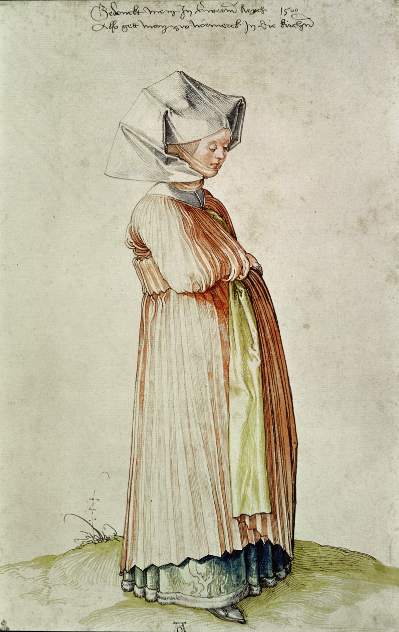 Norimberk žena, akvarel od Albrecht Dürer